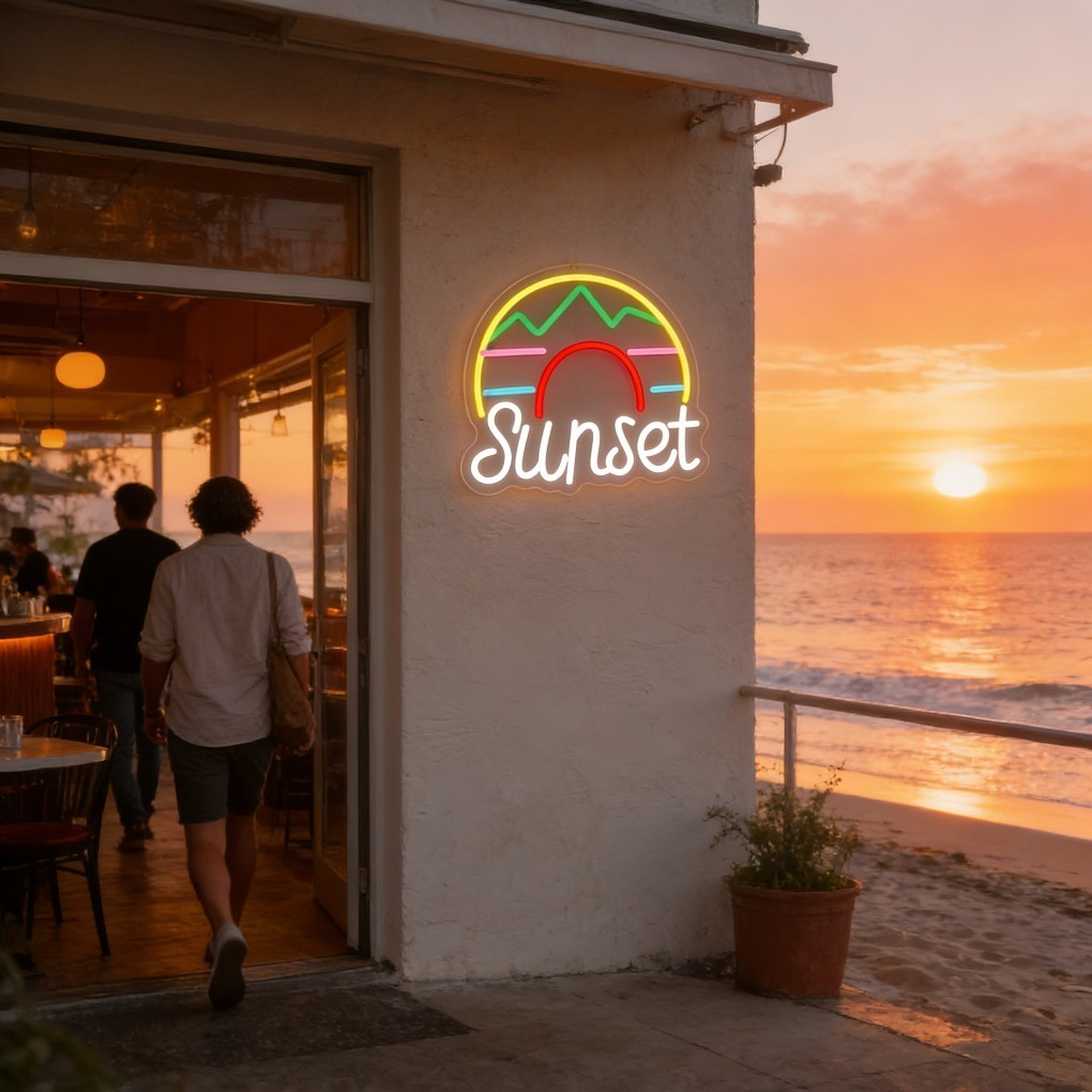 Sunset Rainbow Neon Sign USB D - Lighting Room Decor Photo 评论和价格