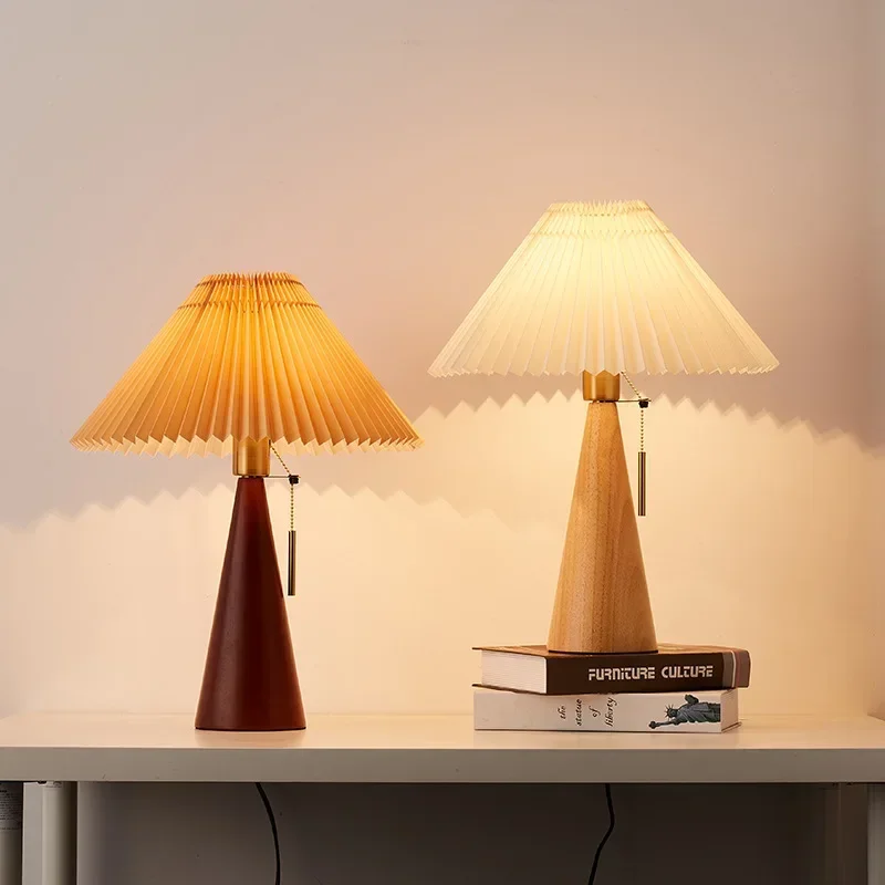 Retro Pleated Table Lamp Nordi - Lighting Decor Home 评论和价格