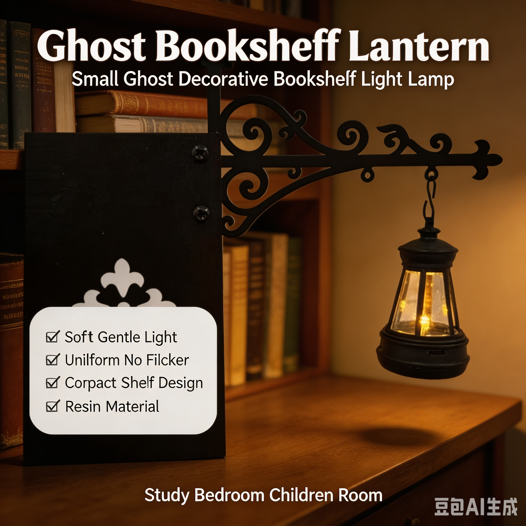 Retro Gothic Bookshelf Lamp Li - Lighting Decor Home 评论和价格