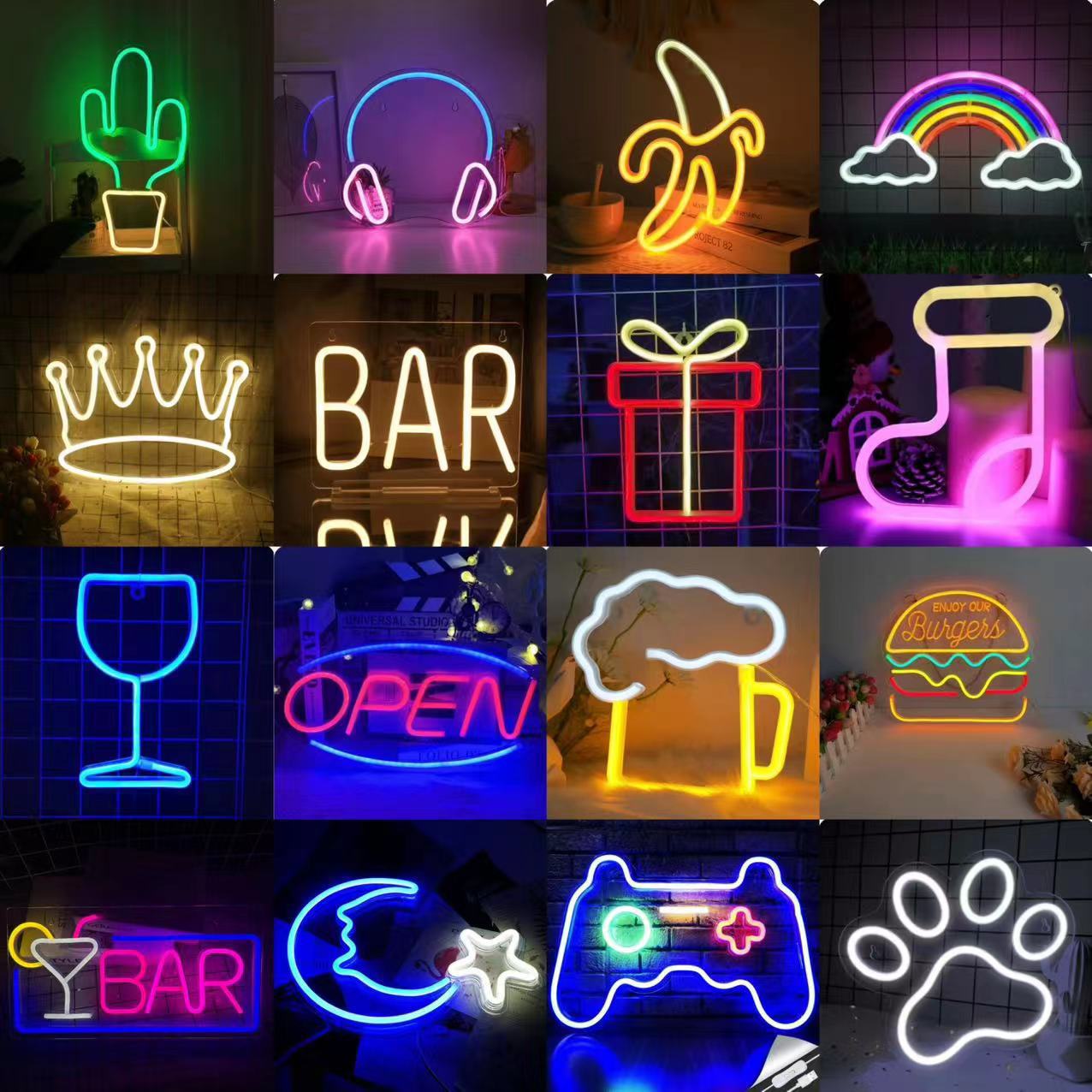 Custom LED Neon Sign with USB/ - Neon Sign Custom Led 评论和价格