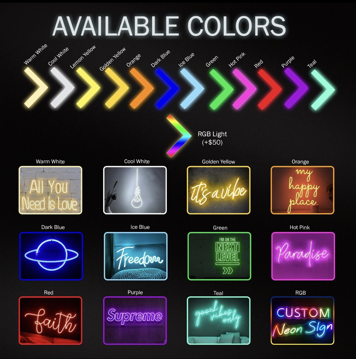 Custom LED Neon Sign with USB/ - Neon Sign Custom Led 评论和价格