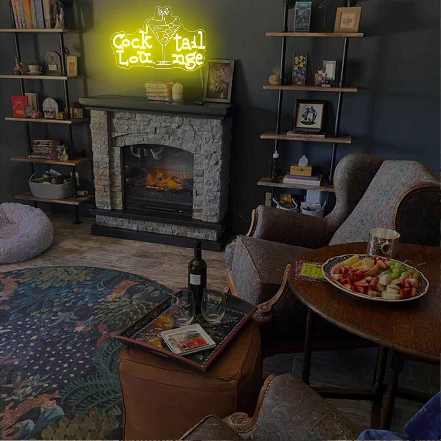 Cocktail Lounge Neon Sign Dimm - Lighting Decor For Home 评论和价格