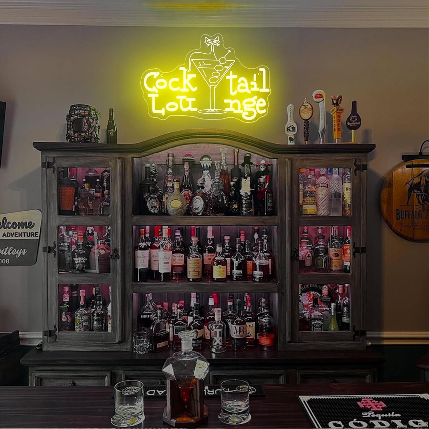 Cocktail Lounge Neon Sign Dimm - Lighting Decor For Home 评论和价格